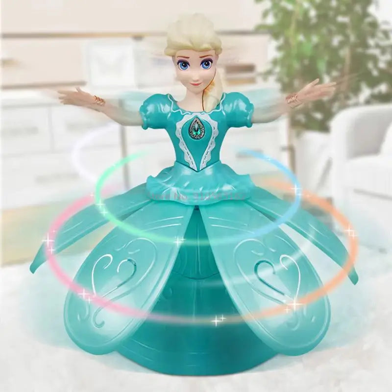 Princess Dancing Doll Toy With 3d Lights, Music & Rotating Movement – Musical Led Doll For Kids