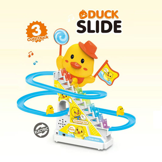 Duck Slide Toy Escalator Toy With Lights And Music with 3 sliding ducks