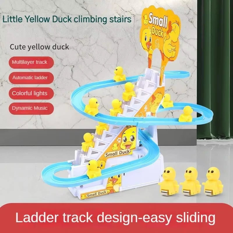 Duck Slide Toy Escalator Toy With Lights And Music with 3 sliding ducks